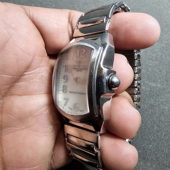 Invicta Special Edition 4230 Ladies Quartz Watch Silver Tone MOP Dial Working cr - Picture 4 of 12